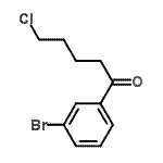 结构式 CAS# 487058-88-8, 1-(3-溴苯基)-5-氯-1-戊酮