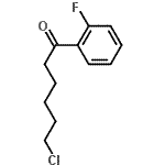 结构式 CAS# 488098-59-5, 6-氯-1-(2-氟苯基)-1-己酮
