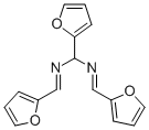 structure of CAS# 494-47-3, Hydrofuramide;1-(2-Furyl)-N-[2-Furyl-(2-Furylmethyleneamino)Methyl]Methanimine;(E)-[2-Furyl-(2-Furylmethyleneamino)Methyl]-(2-Furylmethylene)Amine;[2-Furyl-(2-Furylmethyleneamino)Methyl]-(2-Furylmethylene)Amine