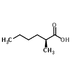 structure of CAS# 49642-51-5, (2S)-2-Methylhexanoic Acid