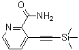 structure of CAS# 499193-54-3, 3-[(Trimethylsilyl)Ethynyl]-2-Pyridinecarboxamide;3-((trimethylsilyl)ethynyl)picolinamide;3-Trimethylsilanylethynyl-pyridine-2-carboxylic acid amide;MFCD06658999