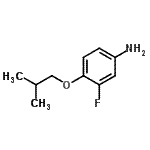 structure of CAS# 500015-24-7, 3-Fluoro-4-Isobutoxyaniline;3-Fluoro-4-isobutoxyaniline