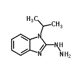 structure of CAS# 500149-09-7, 2-Hydrazino-1-Isopropyl-1H-Benzimidazole;(Z)-2-hydrazono-1-isopropyl-2,3-dihydro-1H-benzo[d]imidazole;1-(methylethyl)benzimidazole-2-ylhydrazine;MFCD03976177