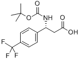 结构式 CAS# 501015-19-6, (R)-叔丁氧羰基-4-(三氟甲基)-beta-苯丙氨酸