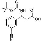 结构式 CAS# 501015-21-0, (R)-叔丁氧羰基-3-氰基-beta-苯丙氨酸