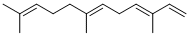 structure of CAS# 502-61-4, Farnesene;3,7,11-Trimethyldodeca-1,3,6,10-Tetraene;Chebi:39236;W383902_Aldrich