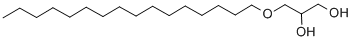 structure of CAS# 506-03-6, 1-O-Hexadecyl-Sn-Glycerol;3-Cetyloxypropane-1,2-Diol;Nsc 59269;1-O-Hexadecyl-Sn-Glycerol