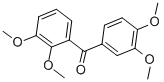 structure of CAS# 50625-53-1, 2,3,3',4'-Tetramethoxybenzophenone;2,3,3',4'-Tetramethoxybenzophenone;Zinc02567993