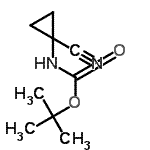 structure of CAS# 507264-68-8, Tert-Butyl N-(1-Cyanocyclopropyl)Carbamate;1-[(tert-Butoxycarbonyl)amino]-1-cyanocyclopropane;1-Aminocyclopropane-1-carbonitrile, N-BOC protected;tert-Butyl (1-cyanocycloprop-1-yl)carbamate