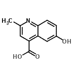 结构式 CAS# 50741-53-2, 6-羟基-2-甲基-4-喹啉羧酸