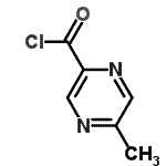 structure of CAS# 50886-34-5, 5-Methyl-2-Pyrazinecarbonyl Chloride;MFCD13173590