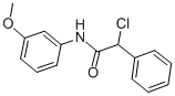 structure of CAS# 50916-20-6, 2-Chloro-N-(3-Methoxy-Phenyl)-2-Phenyl-Acetamide;2-Chloro-N-(3-Methoxy-Phenyl)-2-Phenyl-Acetamide