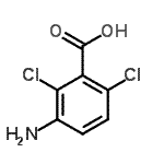 structure of CAS# 50917-29-8, 3-Amino-2,6-Dichlorobenzoic Acid;3-AMINO-2,6-DICHLOROBENZOIC ACID