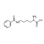 结构式 CAS# 5107-18-6, N<sup>6</sup>-苯甲酰基赖氨酸