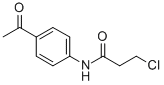 structure of CAS# 51256-02-1, N-(4-Acetylphenyl)-3-Chloropropanamide;N-(4-ACETYLPHENYL)-3-CHLOROPROPANAMIDE