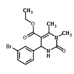 CAS#: 512840-37-8, Ethyl 4-(3-Bromophenyl)-1,6-Dimethyl-2-Oxo-1,2,3,4-Tetrahydro-5-Pyrimidinecarboxylate