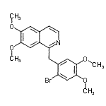 structure of CAS# 51449-10-6, 1-(2-Bromo-4,5-Dimethoxybenzyl)-6,7-Dimethoxyisoquinoline;1-(2-Brom-4,5-dimethoxybenzyl)-6,7-dimethoxyisochinolin;1-(2-Bromo-4,5-diméthoxybenzyl)-6,7-diméthoxyisoquinoléine;1-(2-bromo-4,5-dimethoxybenzyl)-6,7-dimethoxyisoquinoline