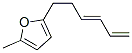 CAS 登录号：5159-44-4， (E)-2-(3,5-己二烯基)-5-甲基呋喃