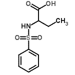 结构式 CAS# 51786-16-4, 2-[(苯磺酰基)氨基]丁酸