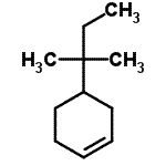 structure of CAS# 51874-62-5, 4-(2-Methyl-2-Butanyl)Cyclohexene;4-tert-Pentyl-1-cyclohexene #