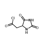 structure of CAS# 51876-11-0, (2,5-Dioxo-4-Imidazolidinyl)Acetyl Chloride;Hydantoin-5-Acetyl Chloride;MFCD02094026
