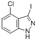 structure of CAS# 518990-33-5, 4-Chloro-3-Iodo-(1H)-Indazole;4-Chloro-3-Iodo-1H-Indazole(SALTDATA: FREE);4-CHLORO-3-IODO (1H)INDAZOLE;4-CHLORO-3-IODOINDAZOLE