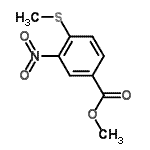 structure of CAS# 51919-71-2, Methyl 4-(Methylsulfanyl)-3-Nitrobenzoate;Methyl 4-(methylsulfanyl)-3-nitrobenzenecarboxylate;methyl 4-(methylthio)-3-nitrobenzoate;methyl 4-methylthio-3-nitrobenzoate
