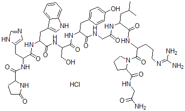 结构式 CAS# 51952-41-1, 促黄体激素-释放因子(猪),盐酸盐