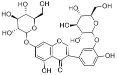 结构式 CAS# 52187-80-1, 四羟黄酮-3',7-二-O-葡糖苷