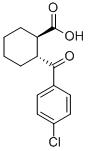 structure of CAS# 52240-19-4, trans-2-(4-Chlorobenzoyl)-1-Cyclohexanecarboxylic Acid;(1R,2R)-2-[(4-Chlorophenyl)-Oxomethyl]-1-Cyclohexanecarboxylate;(1R,2R)-2-(4-Chlorophenyl)Carbonylcyclohexane-1-Carboxylate;Zinc00390160
