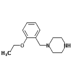 structure of CAS# 523980-07-6, 1-(2-Ethoxybenzyl)Piperazine;1-(2-Ethoxybenzyl)piperazine;2-ethoxy-1-(piperazinylmethyl)benzene;MFCD02256030