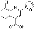 structure of CAS# 52413-55-5, 8-Chloro-2-(2-Furyl)-4-Quinolinecarboxylic Acid;4-quinolinecarboxylic acid, 8-chloro-2-(2-furanyl);8-chloro-2-(furan-2-yl)quinoline-4-carboxylic acid;MFCD03421966