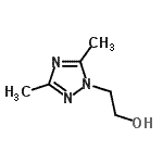 structure of CAS# 52497-33-3, 2-(3,5-Dimethyl-1H-1,2,4-Triazol-1-Yl)Ethanol;1H-1,2,4-triazole-1-ethanol, 3,5-dimethyl-;2-(3,5-dimethyl-1H-1,2,4-triazol-1-yl)ethanol;MFCD10686576