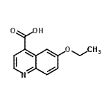 structure of CAS# 525-39-3, 6-Ethoxy-4-Quinolinecarboxylic Acid;6-ethoxyquinoline-4-carboxylic acid