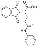structure of CAS# 52604-91-8, 5-Anilino-2-(1,3-dioxo-1,3-dihydro-2H-isoindol-2-yl)-5-oxopentanoic acid hydrate;Fr-0261;Sbb007750