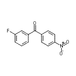 结构式 CAS# 527744-61-2, (3-氟苯基)(4-硝基苯基)甲酮