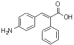 structure of CAS# 52873-63-9, (2E)-3-(4-Aminophenyl)-2-Phenylacrylic Acid;(2E)-3-(4-aminophenyl)-2-phenylprop-2-enoic acid;3-(4-aminophenyl)-2-phenylacrylic acid;benzeneacetic acid, α-[(4-aminophenyl)methylene]