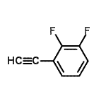 structure of CAS# 528878-43-5, 1-Ethynyl-2,3-Difluorobenzene;1-ethynyl-2,3-difluoro-benzene;2,3-Difluorophenylacetylene