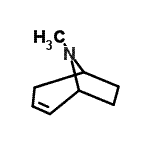 structure of CAS# 529-18-0, 8-Methyl-8-Azabicyclo[3.2.1]Oct-2-Ene;8-Methyl-8-azabicyclo(3.2.1)2-octene;8-methyl-8-azabicyclo[3.2.1]oct-2-ene;8-methyl-8-aza-bicyclo[3.2.1]oct-2-ene