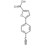 结构式 CAS# 52938-94-0, 5-(4-氰基苯基)-2-糠酸