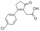 structure of CAS# 53272-87-0, 2-(4-Chlorophenyl)-5-Oxo-1-Cyclopentene-1-Aceticacid;2-[2-(4-Chlorophenyl)-5-Keto-1-Cyclopentenyl]Acetate;2-[2-(4-Chlorophenyl)-5-Oxo-1-Cyclopentenyl]Ethanoate;Zinc00318173