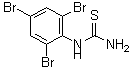 structure of CAS# 5337-47-3, 2,4,6-Tribromophenylthiourea;2-Thio-1-(2,4,6-Tribromophenyl)Urea;Nsc792;Zinc00641611