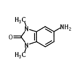 结构式 CAS# 53439-88-6, 5-氨基-1,3-二甲基-1,3-二氢-2H-苯并咪唑-2-酮