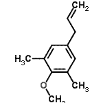 structure of CAS# 53483-16-2, 5-Allyl-2-Methoxy-1,3-Dimethylbenzene;3-(3,5-Dimethyl-4-methoxyphenyl)-1-propene;MFCD09801270
