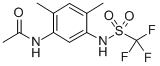 structure of CAS# 53780-34-0, Mefluidide;N-[2,4-Dimethyl-5-(Triflylamino)Phenyl]Acetamide;N-[2,4-Dimethyl-5-(Trifluoromethylsulfonylamino)Phenyl]Ethanamide;Mefluidide