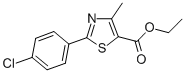 structure of CAS# 54001-12-6, Ethyl 2-(4-Chlorophenyl)-4-Methyl-1,3-Thiazole-5-Carboxylate;Ethyl 2-(4-Chlorophenyl)-4-Methyl-Thiazole-5-Carboxylate;2-(4-Chlorophenyl)-4-Methyl-5-Thiazolecarboxylic Acid Ethyl Ester;2-(4-Chlorophenyl)-4-Methyl-Thiazole-5-Carboxylic Acid Ethyl Ester