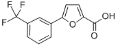 structure of CAS# 54022-99-0, 5-[3-(Trifluoromethyl)Phenyl]-2-Furoic Acid;5-[3-(Trifluoromethyl)Phenyl]-2-Furancarboxylate;5-[3-(Trifluoromethyl)Phenyl]-2-Furoate;Zinc00057024