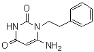 结构式 CAS# 54052-76-5, 6-氨基-1-(2-苯基乙基)-2,4(1H,3H)-嘧啶二酮