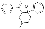 结构式 CAS# 5409-66-5, (4-羟基-1-甲基-4-苯基-3-哌啶基)苯基甲酮