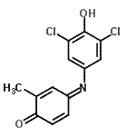 structure of CAS# 5415-26-9, (4Z)-4-[(3,5-Dichloro-4-Hydroxyphenyl)Imino]-2-Methyl-2,5-Cyclohexadien-1-One;NSC11221